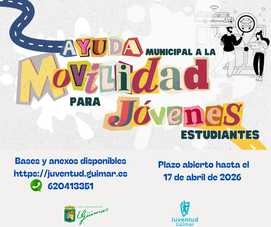 Anuncio Ayuda Movilidad para jóvenes estudiantes 2025-2026
