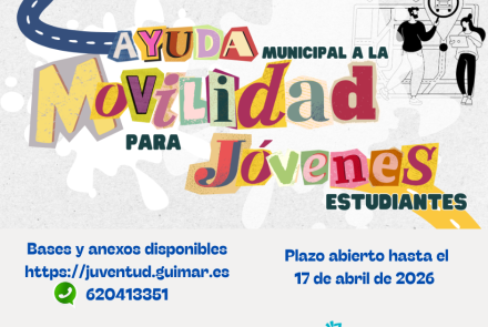 Anuncio Ayuda Movilidad para jóvenes estudiantes 2025-2026